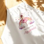 Ποδιά Βάπτισης με Ροζ Ballerina, Προσωποποιημένη για Νονά