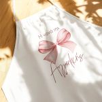 Βαπτιστική Ποδιά με Σχέδιο Φιόγκο, Προσωποποιημένη για Νονά