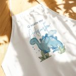 Ποδιά Βάπτισης με Little Dino, Προσωποποιημένο για τον Νονό