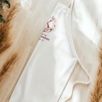 Ποδιά Βάπτισης με Pastel Roses, Εξατομικευμένη για την Νονά