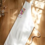 Ποδιά Βάπτισης με Unicorn & Butterflies, Προσωποποιημένη για Νονά