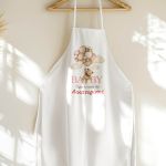 Εξατομικευμένη Βαπτιστική Ποδιά με Teddy & Balloons για τη Νονά