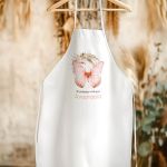 Προσωποποιημένη Βαπτιστική Ποδιά με Θέμα Butterfly για τη Νονά