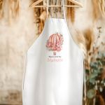 Ποδιά Βάπτισης με Blooming Balloon, Εξατομικευμένη για τη Νονά