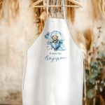 Ποδιά Βάπτισης με Αερόστατο, Εξατομικευμένη με Όνομα για Νονά