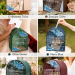 Κουτί Ευχών Γάμου Ξύλινο με Καμάρα Σχήμα και Ονόματα