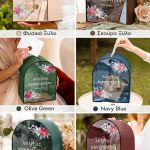 Κουτί Ευχών Γάμου Ξύλινο σε Σχήμα Εξάγωνο με Ονόματα