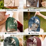 Κουτί Γάμου για Ευχές Καμάρα με Μονογράμματα και Ημερομηνία