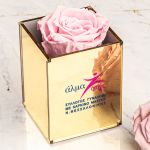 Άλμα Ζωής – Forever Rose Ροζ σε Κουτί Golden Mirror