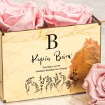 Ροζ Αιώνια Τριαντάφυλλα σε Θήκη με Όνομα, Δώρο για Δασκάλα