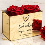 Κόκκινα Forever Roses σε Θήκη με Όνομα, Δώρο για Δασκάλα