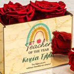 Κόκκινα Παντοτινά Τριαντάφυλλα με Αφιέρωση, Δώρο για Δασκάλες