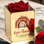Κόκκινο Αιώνιο Τριαντάφυλλο με Όνομα, Δώρο για Δασκάλα