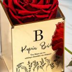 Κόκκινο Τριαντάφυλλο σε Θήκη με Όνομα, Δώρο για τη Δασκάλα