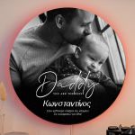Φωτιστικό LED Τοίχου με Φωτογραφία, Δώρο για τον Μπαμπά