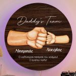 Φωτιστικό Τοίχου με Ονόματα και Αφιέρωση, Δώρο για Μπαμπά