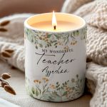 Αρωματικό Κερί Vanilla Χειροποίητο, Πρωτότυπο Δώρο για Δασκάλα