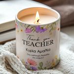 Χειροποίητο Αρωματικό Κερί με Όνομα, Δώρο για τη Δασκάλα