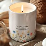 Κερί Χειροποίητο με Άρωμα Vanilla Cream, Δώρο για Δασκάλες
