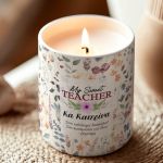 Αρωματικό Κερί Vanilla Χειροποίητο, Μοναδικό Δώρο για Δασκάλα