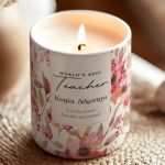 Κερί Χειροποίητο με Άρωμα Βανίλιας, Δώρο Αγάπης για Δασκάλα