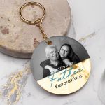 Μπρελόκ Κλειδιών Golden Mirror με Όνομα, Δώρο για Μπαμπά