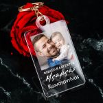 Μπρελόκ Plexi με Όνομα & Φωτογραφία, Δώρο για τον Πατέρα