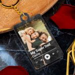 Μπρελόκ Plexi με Φωτογραφία & Αφιέρωση, Δώρο για Πατέρα