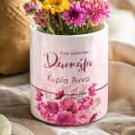Σετ 2 Δώρα για τη Δασκάλα, Γλαστράκι με Όνομα & Μπρελόκ