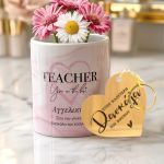 Σετ Αναμνηστικού Δώρου για Εκπαιδευτικό, Γλαστράκι & Μπρελόκ
