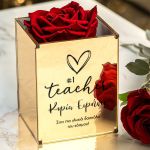 Σετ 2 Δώρα για Δασκάλα, Forever Rose με Φωτογραφία & Μπρελόκ