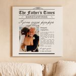 Πίνακας σε Καμβά με Φωτογραφία Newspaper, Δώρο για Μπαμπά
