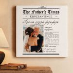 Πίνακας σε Καμβά με Φωτογραφία Newspaper, Δώρο για Μπαμπά