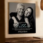 Πίνακας σε Καμβά με Φωτογραφία, Δώρο για Γιορτή Πατέρα