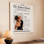 Πίνακας σε Καμβά με Φωτογραφία Newspaper, Δώρο για Μπαμπά