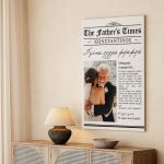 Πίνακας σε Καμβά με Φωτογραφία Newspaper, Δώρο για Μπαμπά