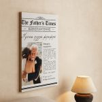 Πίνακας σε Καμβά με Φωτογραφία Newspaper, Δώρο για Μπαμπά