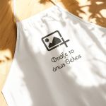 Ποδιά Βάπτισης / Κουζίνας Λευκή Προσωποποιημένη, DIY