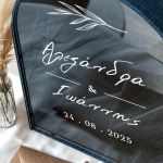 Κουτί Ευχών για Γάμο Ξύλινο με Ονόματα σε Σχήμα Καμάρας