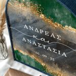 Κουτί Γάμου Καμάρα για Ευχές με Ονόματα και Ημερομηνία