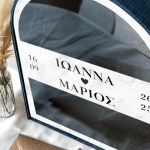 Γαμήλιο Κουτί Ευχών Καμάρα με Ονόματα και Ημερομηνία