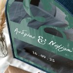 Κουτί Ευχών Καμάρα με Ονόματα και Ημερομηνία