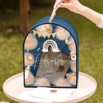 Κουτί Ευχών Βάπτισης Premium σε Σχήμα Καμάρα με Όνομα