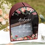 Γαμήλιο Κουτί Ευχών σε Σχήμα Καμάρα με Ονόματα