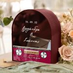 Γαμήλιο Κουτί Ευχών σε Σχήμα Καμάρα με Ονόματα