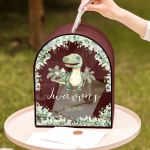 Διακοσμητικό Κουτί Ευχών Βάπτισης σε Σχήμα Καμάρα με Όνομα