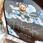 Premium Κουτί Καμάρα Ευχών Βάπτισης με Όνομα και Ημερομηνία