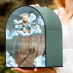 Premium Κουτί Καμάρα Ευχών Βάπτισης με Όνομα και Ημερομηνία