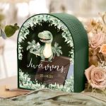 Διακοσμητικό Κουτί Ευχών Βάπτισης σε Σχήμα Καμάρα με Όνομα