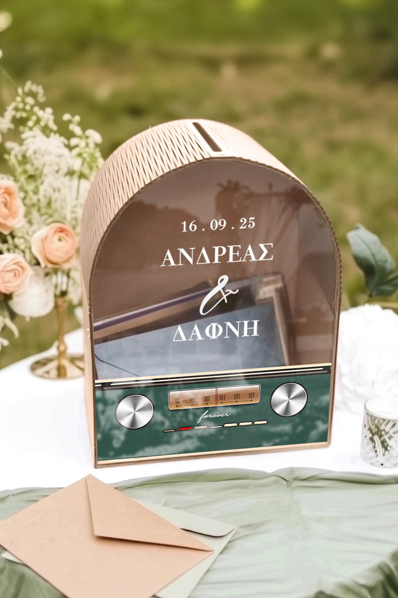 Κουτί Γάμου Ευχών, Προσωποποιημένο σε Σχήμα Καμάρα